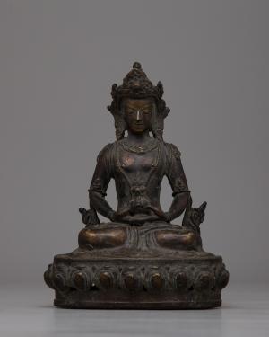 Handcrafted Vintage Amitayus Buddha | Symbol of Longevity and Eternal Life | Tibetan Spiritual Artifact